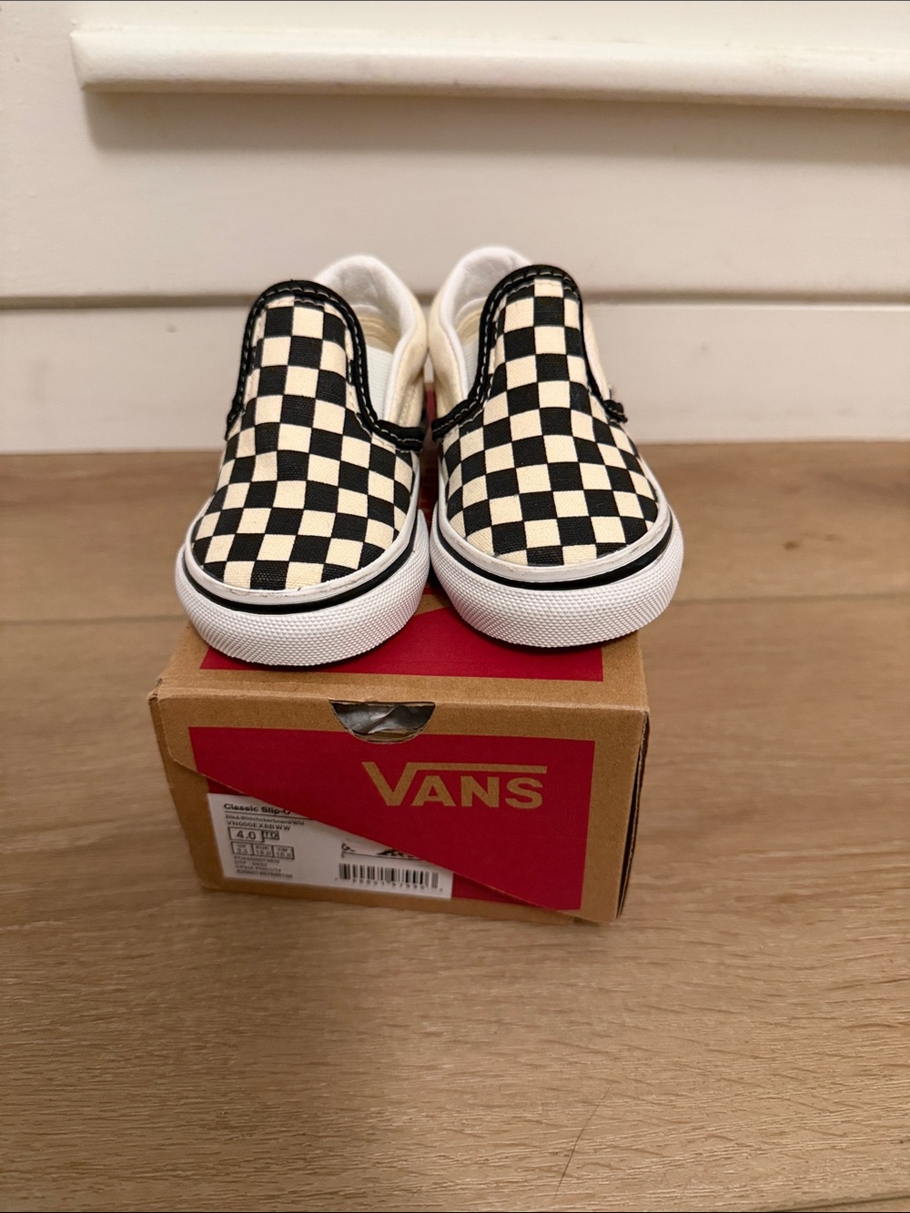 Vans Baby Slip-On Sneakers - Black & White Checkerboard